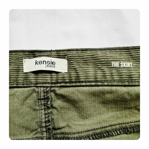 ★ NWT Kenzie High Waist Button Down Corduroy Mini Skirt - Green ★ - Picture 5 of 14